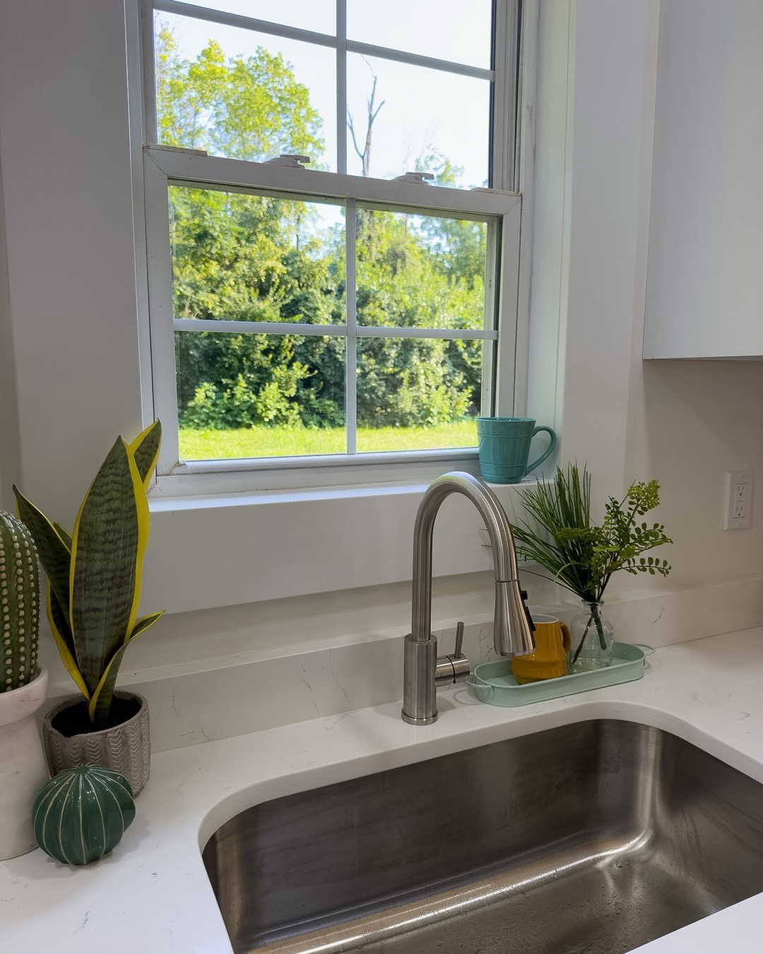 Kitchen sink and window